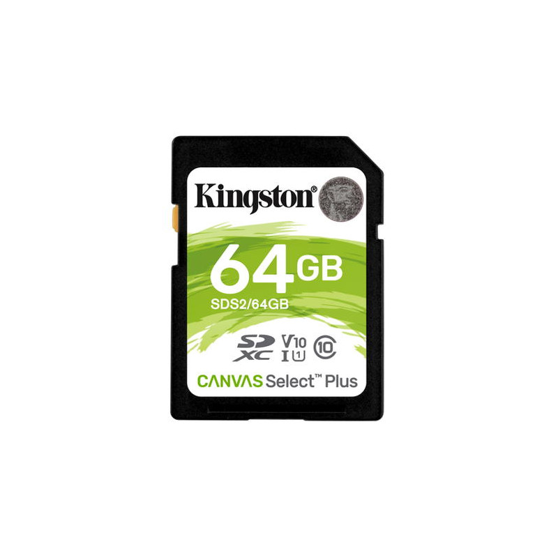 KINGSTON 64GB SDXC CANVAS Plus Class10 UHS-I 100MB/s Read Flash Card