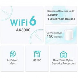 TP-Link Deco X50(3-pack) - AX3000 Wi-Fi 6 Mesh systém pro pokrytí celé domácnosti - HomeShield - (3-pack)