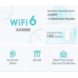 TP-Link Deco X50(3-pack) - AX3000 Wi-Fi 6 Mesh systém pro pokrytí celé domácnosti - HomeShield - (3-pack)