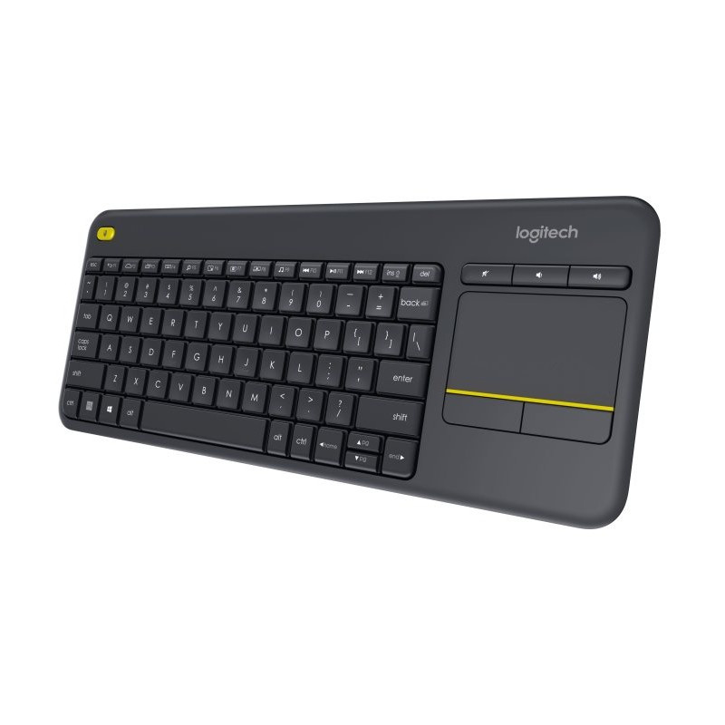 Logitech klávesnice Wireless Keyboard K400 Plus, CZ/SK, unifying přijímač, černá