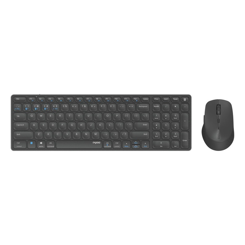 Rapoo 9700M set klávesnice a myši šedý
