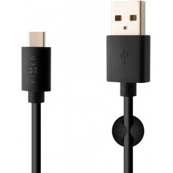 FIXED 1m USB-C kabel, černý...