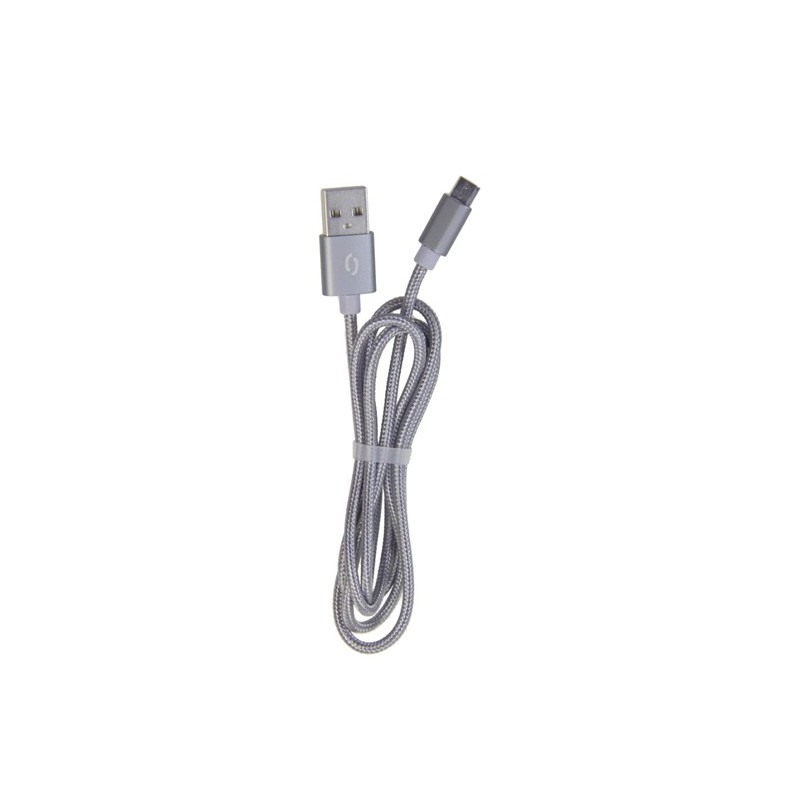 ALI datový kabel microUSB,šedý DAKT008